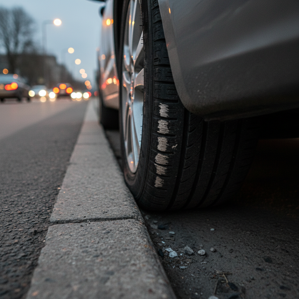 Otarłeś oponę o krawężnik? Sprawdź, czy grozi ci niebezpieczeństwo