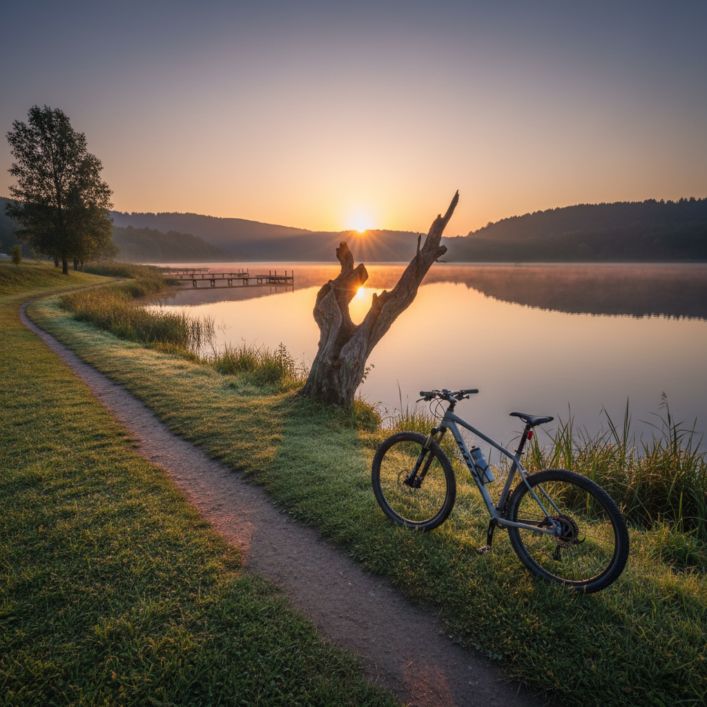 Aktywny wypoczynek nad jeziorem: co sennik mówi o jeździe na rowerze?
